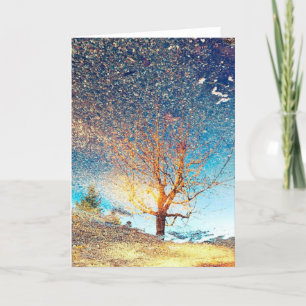5"x7" Folded Card    Cherry Tree Puddle