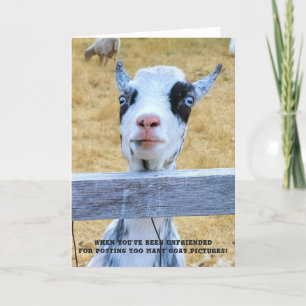 5"x7" Folded Card Unfriended Goat