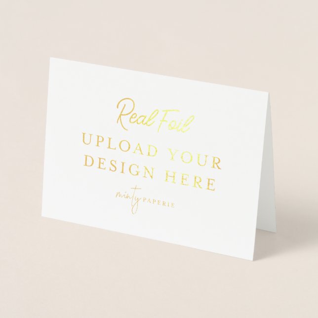 5"x7" Folded Gold Foil Printing - Do It Yourself Card (Front)