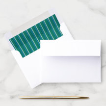5" x 3.5" Envelope Blue & Green Stripe Liner