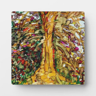 5"x 5" Tabletop Plaque easel, original scenery! 