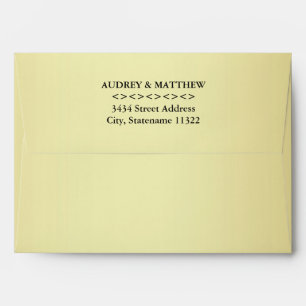 5 x 7 Antique Gold Envelope with Return Address