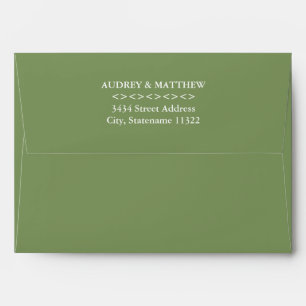 5 x 7 Antique Mint Green Envelope Return Address