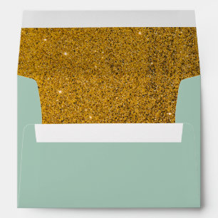 5 x 7 Antique Mint Green Envelope Return Address