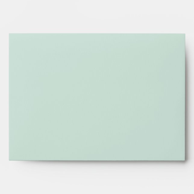 5 x 7 Antique Mint Green Envelope Return Address (Front)