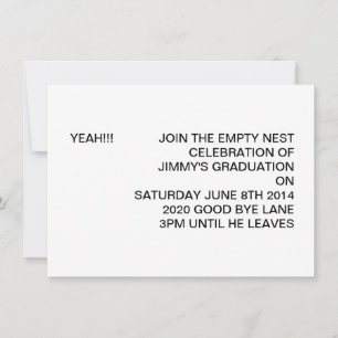 5" x 7" Basic White Invitation