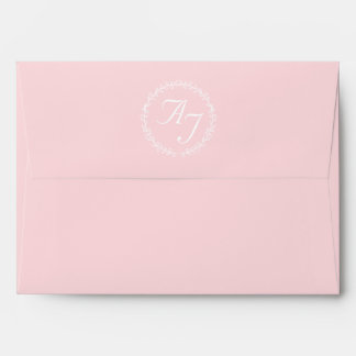 5 x 7 Blush Pink Mailing Envelopes with Monogram