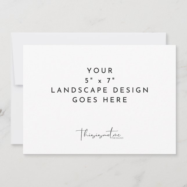 5 x 7" Card Printing Landscape Horizontal Template (Front)