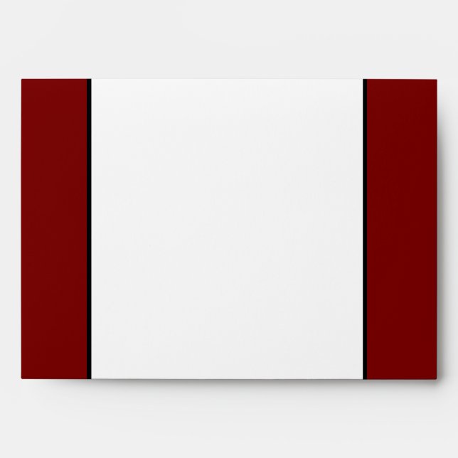 5 x 7  Envelope Option 4 Black Flowers Red leaves (Front)