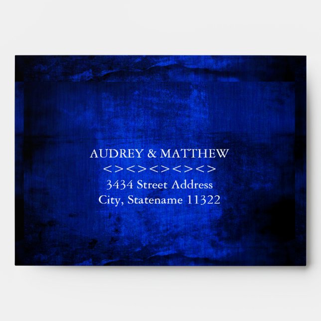 5 x 7 Enveloppe de Mariage métallique en or bleu a (Devant)