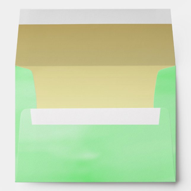 5 x 7 Enveloppe Feuille verte de menthe antique (Dos (Bas))