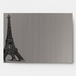 5 x 7 Enveloppe Option 3 Tour Eiffel Noire