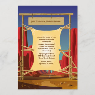 5" x 7" faire-part de mariage occidental sauvage