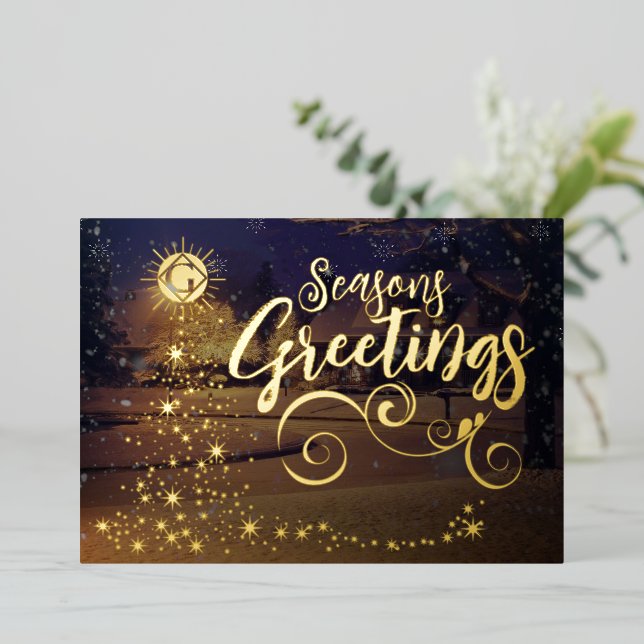 5" x 7" Holiday Photo Foil Invitation (Standing Front)