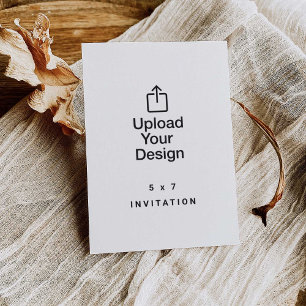 5 x 7 Invitation, Upload Your Image, Custom Print Invitation