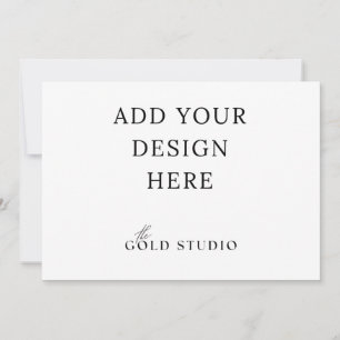 5 x 7 Modèle blanc Invitation paysage
