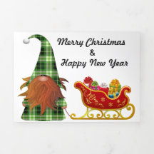 5" x 7" Triple Lettre Plier Carte de Fêtes Noël