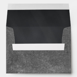 5 x 7 Vintage Black Chalkboard Return Address Enve Envelope