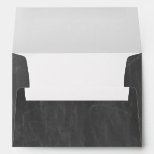 5 x 7 Vintage Black Chalkboard Return Address Enve Envelope