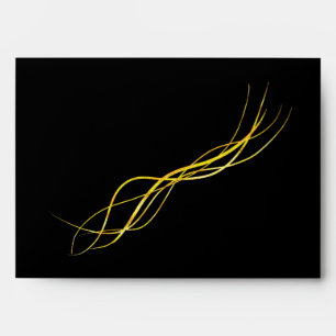 5 x 7 Vintage Black & Gold Envelope