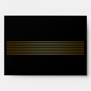 5 x 7 Vintage Black & Gold Envelopes