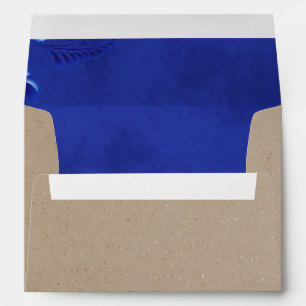 5 x 7 Vintage Blue Craft Paper Return Address Envelope