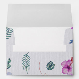 5 x 7 Vintage Floral Pattern Return Address Envelope