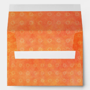 5 x 7 Vintage Orange Craft Paper Return Address Envelope