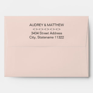 5 x 7 Vintage Pink Return Address Envelopes