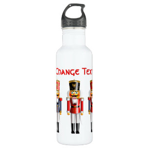 5 Xmas Nutcracker Toy Soldiers 710 Ml Water Bottle