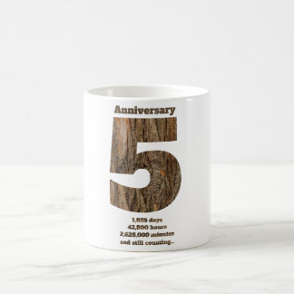 5 Year Anniversary - Wood Anniversary Milestone Coffee Mug