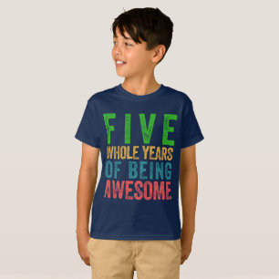 5 Year Old Birthday Party Fifth 5th Kid T-Shirt