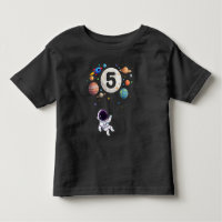 5 Year Old Birthday Planets Astronaut 5th Birthday