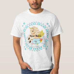 5 year old Birthday Unicorn  birthday custom  T-Shirt