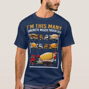 5 year old Im This Many Concrete Mixer Truck 5th B T-Shirt
