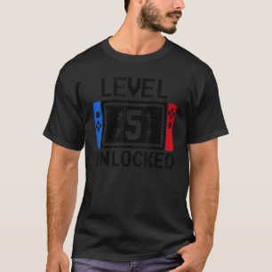 5 Year Old Level 5th Birthday Boy Video Games Gam T-Shirt