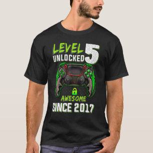 5 Year Old Video Game Awesome Since 2017 5th Birth T-Shirt