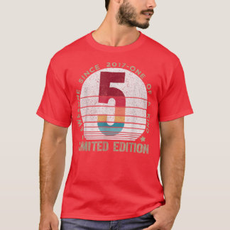 5 Year Old Vintage 2017 Retro Limited Edition 5th  T-Shirt