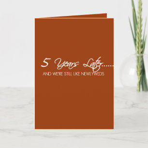 5 Year Wedding Anniversary Card