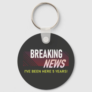 5 Year Work Anniversary 5th Employee Appreciation Keychain