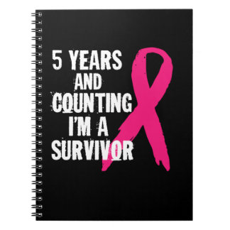 5 Years And Counting I'm A Survivor Breast Cancer  Notebook