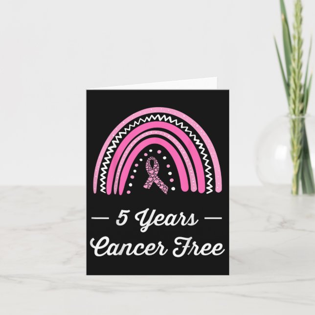 5 Years Breast Cancer Free Survivor  Card (Front)