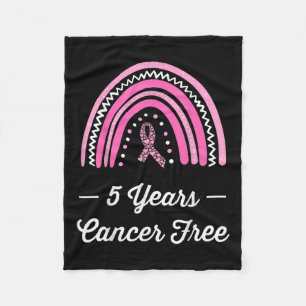 5 Years Breast Cancer Free Survivor Fleece Blanket
