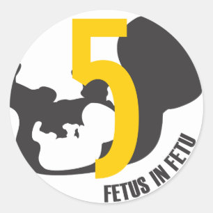 5 years classic round sticker