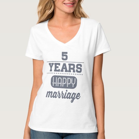 5 Years Happy Marriage T-Shirt