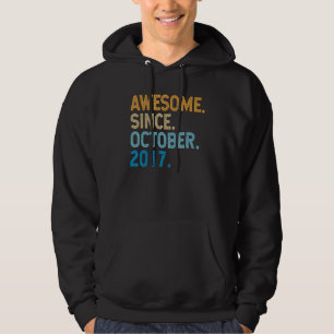 5 Years Old Funny Awesome Since October 2017 5th B Hoodie
