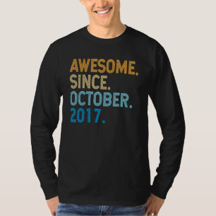 5 Years Old Funny Awesome Since October 2017 5th B T-Shirt