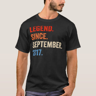 5 Years Old  Legend Since September 2017 5th Birth T-Shirt