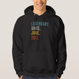 5 Years Old Legendary Since June 2017 5th Birthday Hoodie