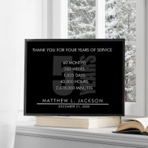 5 Years Retirement or Employee Appreciation Gift